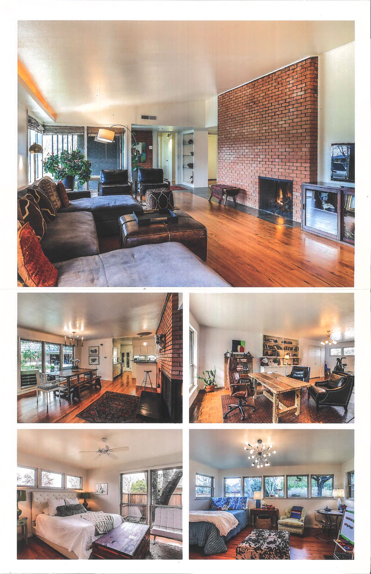 Existing residence living and bedroom spaces